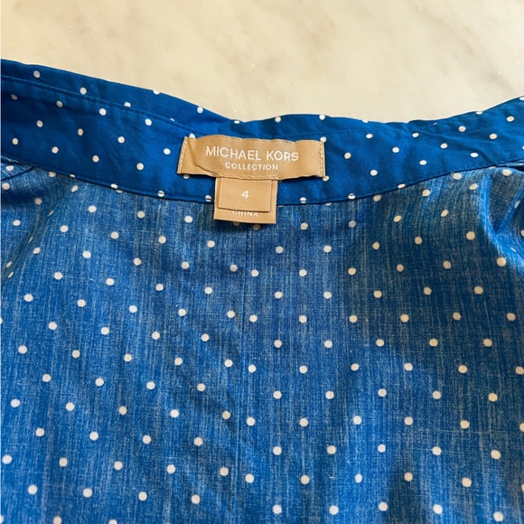 Michael Kors Collection Blue Polka dot cotton dress - Picture 10 of 10